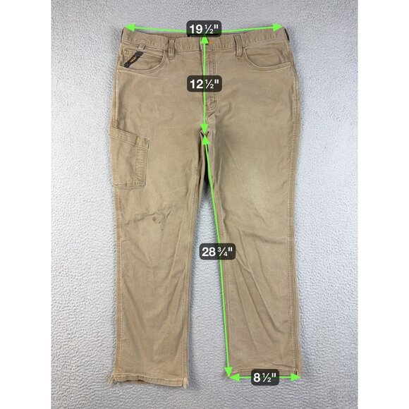 Ariat Rebar M4 Work Pants Men’s 40x32 Khaki Relaxed Straight Fit Workwear Jeans - Picture 3 of 11